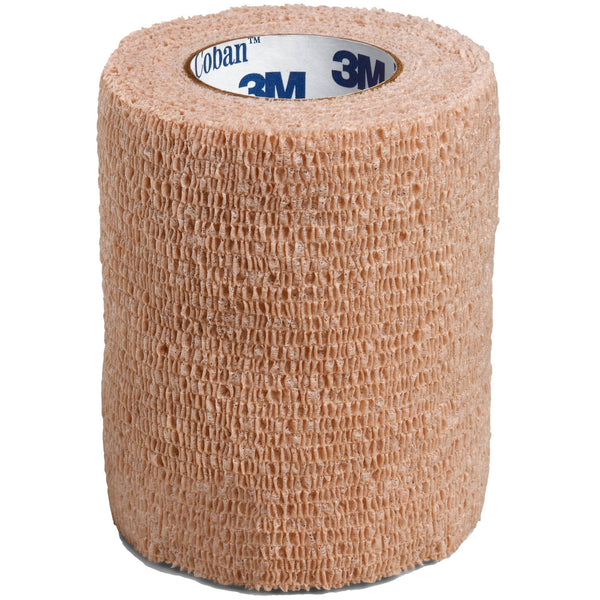 Cohesive Bandage 3M Coban 3 Inch X 5 Yard Self Adherent Closure Tan NonSterile Standard Compression