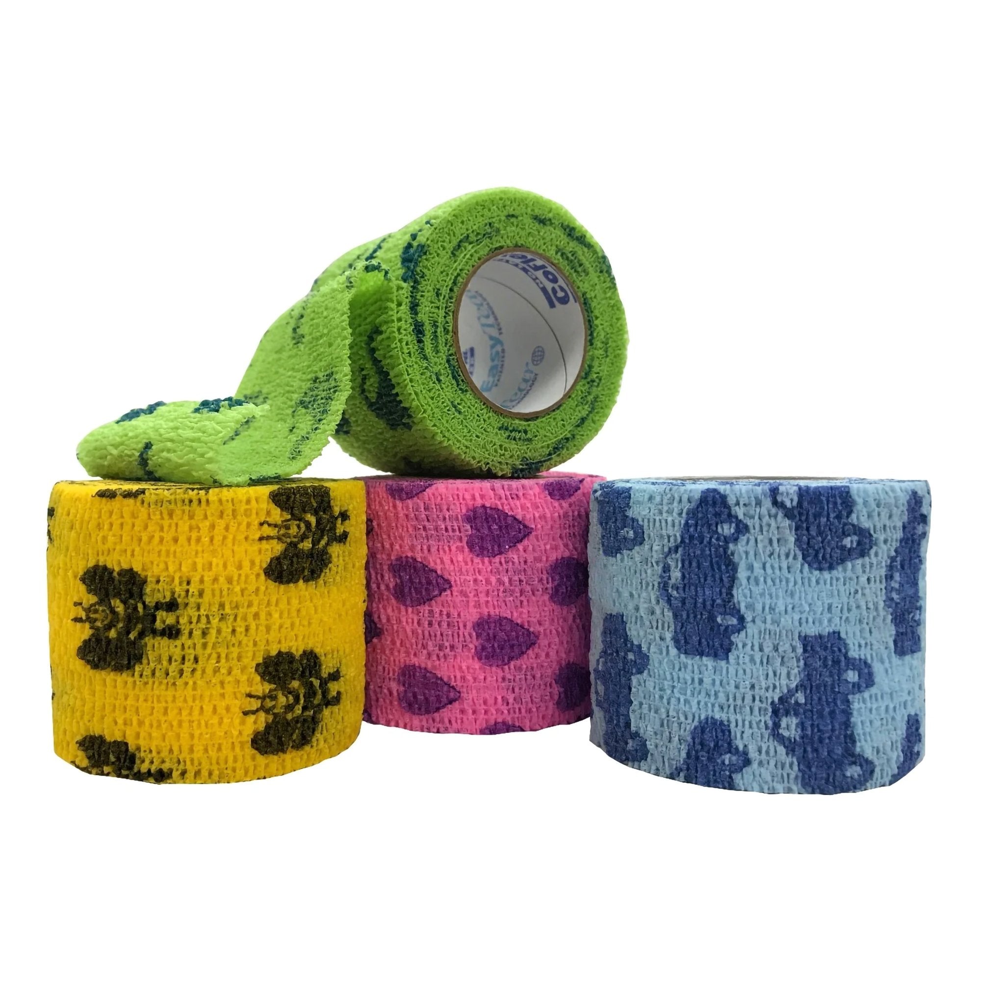 Cohesive Bandage CoFlex 2 Inch X 5 Yard Self Adherent Closure Kid Design (Assorted Print) NonSterile 14 lbs. Tensile Strength