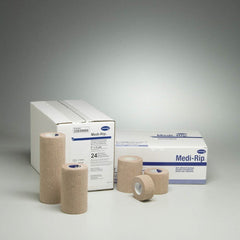 Cohesive Bandage Medi Rip 1 Inch X 5 Yard Self Adherent Closure Tan NonSterile Standard Compression