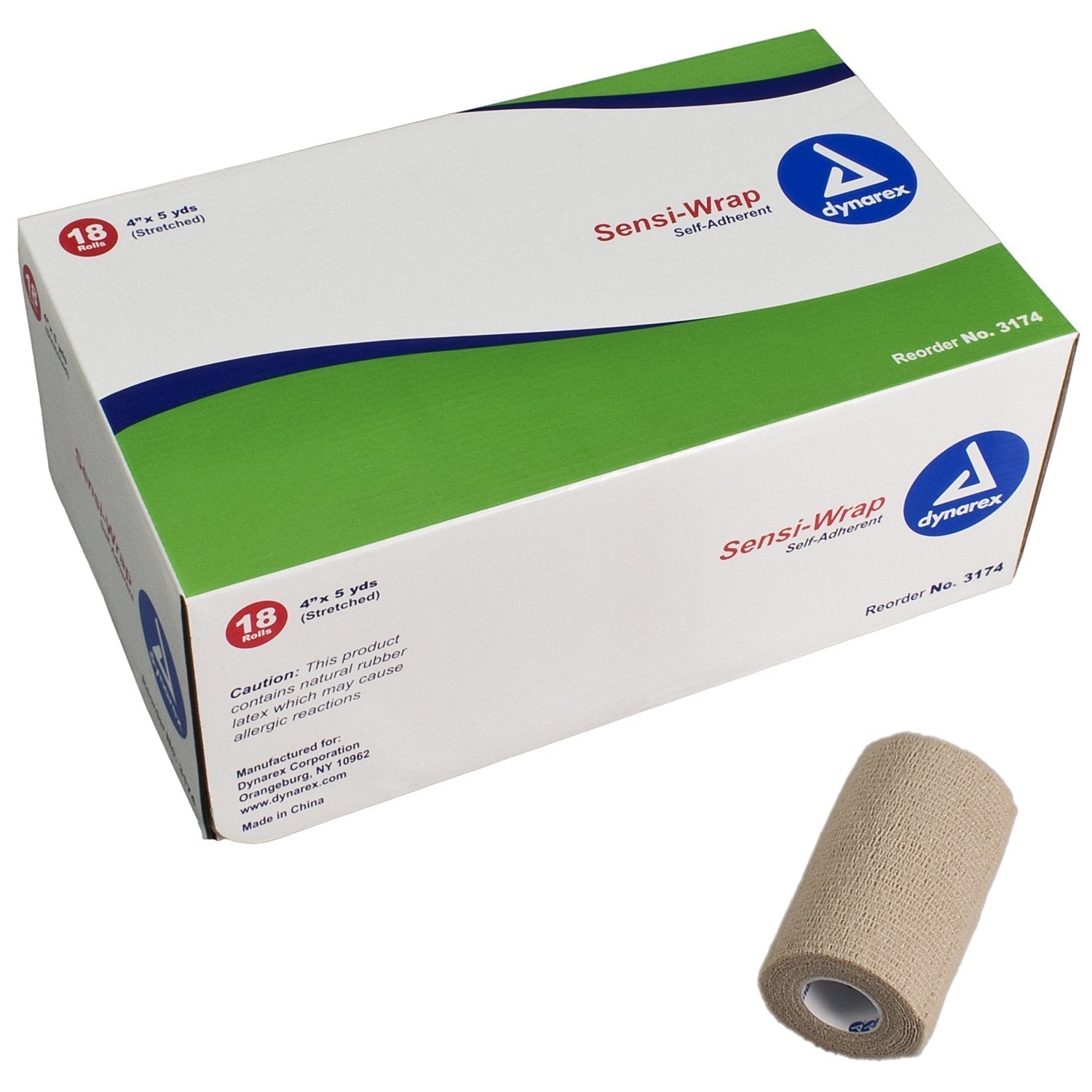 Cohesive Bandage Sensi Wrap 4 Inch X 5 Yard Self Adherent Closure Tan NonSterile Standard Compression