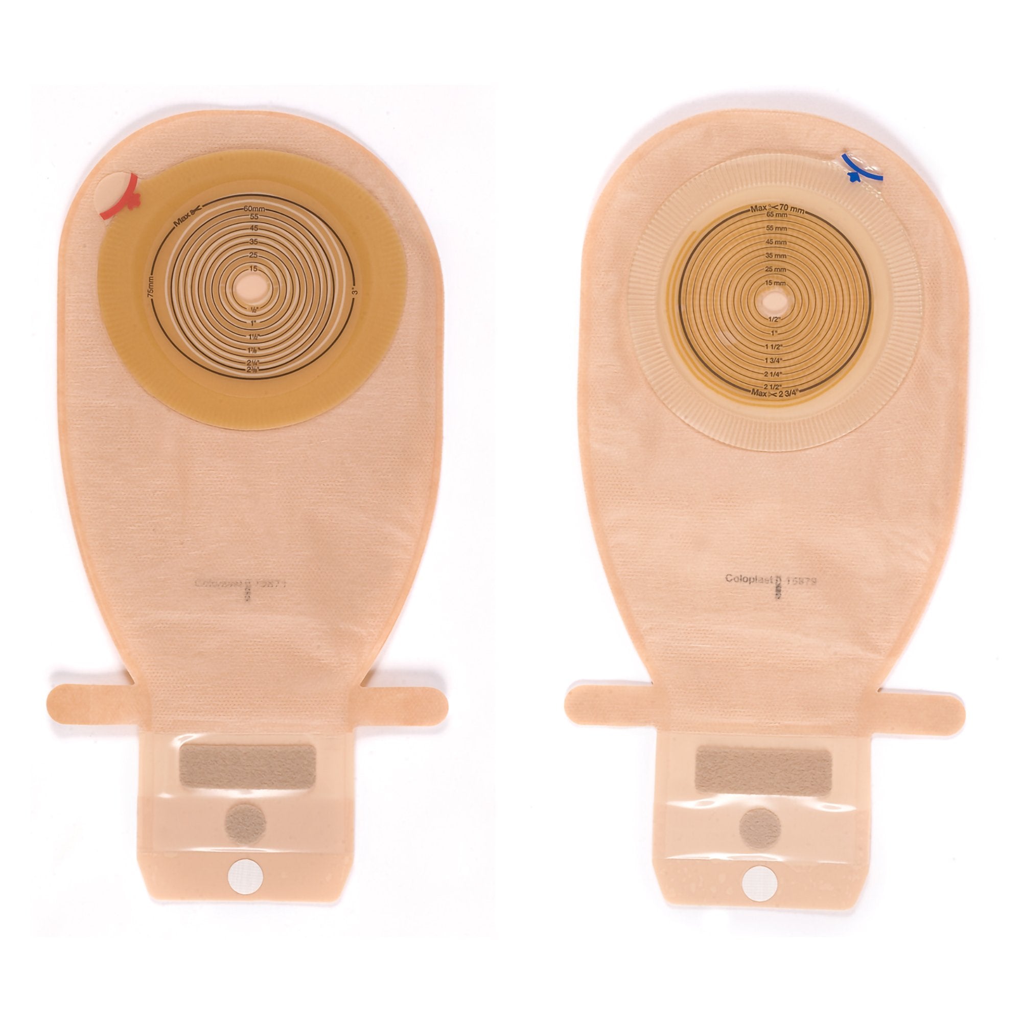Colostomy Pouch Assura One Piece System 11 1/4 Inch Length Flat, Trim to Fit 3/8 to 2 1/4 Inch Stoma Drainable