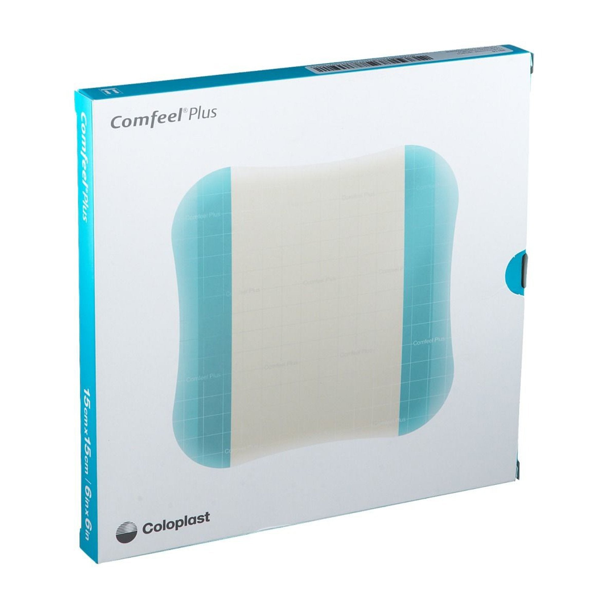 Hydrocolloid Dressing Comfeel Plus Film Backing 4 X 4 Inch Square Hydrocolloid / Sodium Carboxymethylcellulose (CMC) / Film