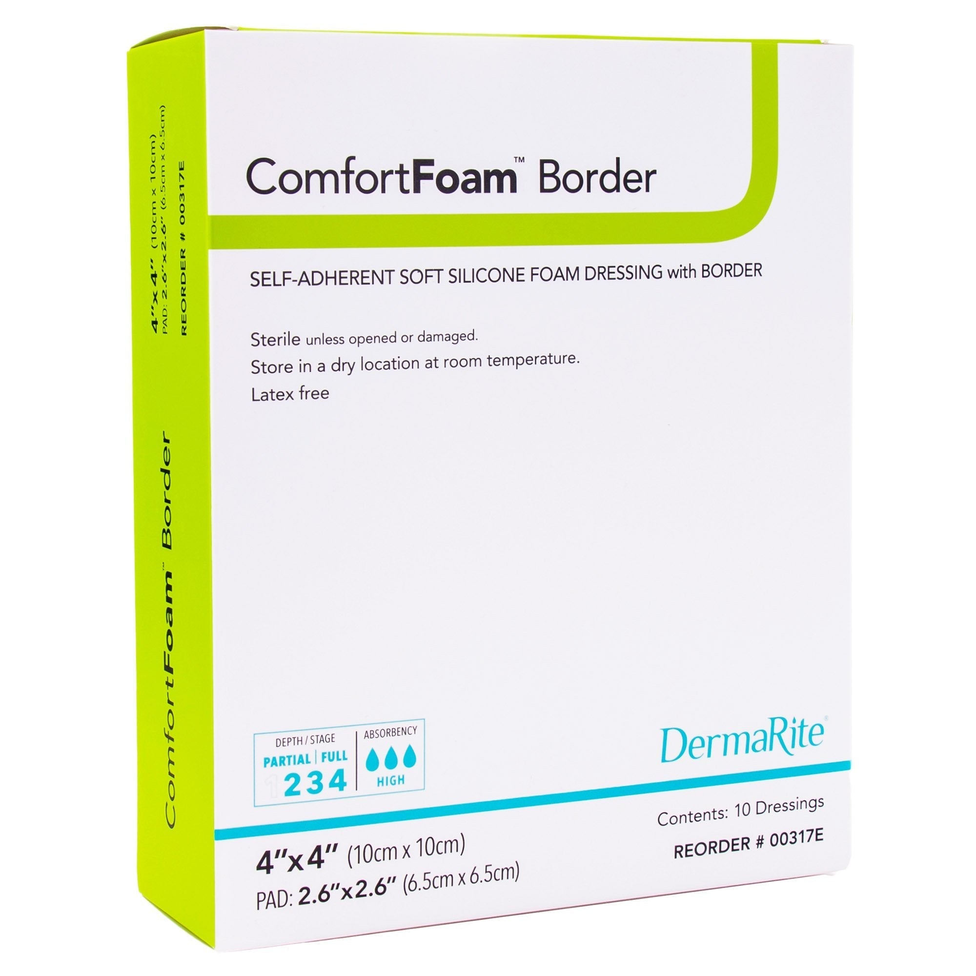 comfortfoam border silicone foam dressing 4 x 4 inch comfortfoam border foam dressing mk835617bx