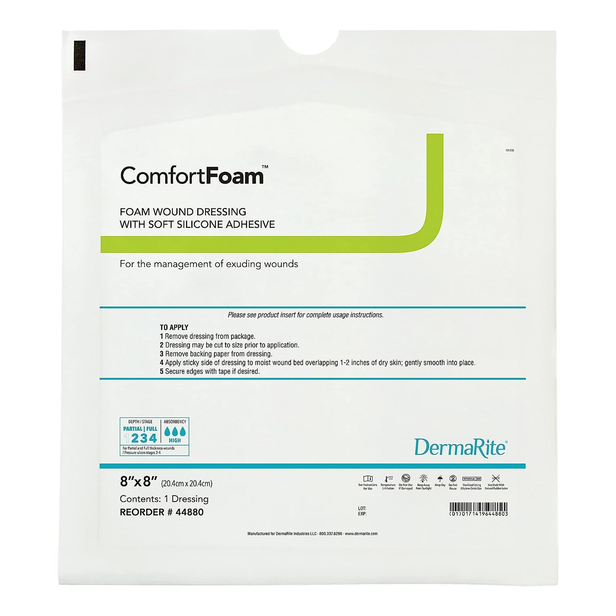 comfortfoam silicone adhesive without border silicone foam dressing 8 x 8 inch comfortfoam foam dressing mk946536bx