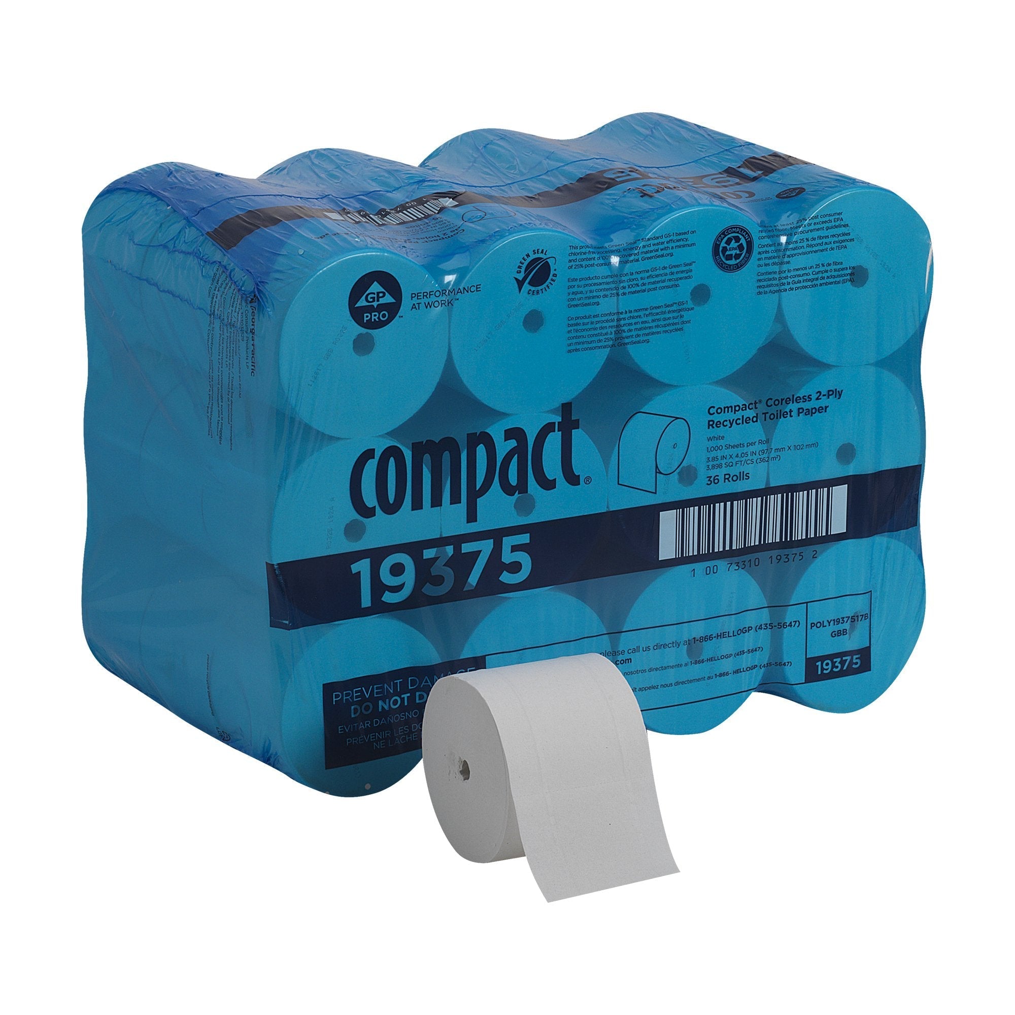 Compact White 2 Ply Bathroom Tissue