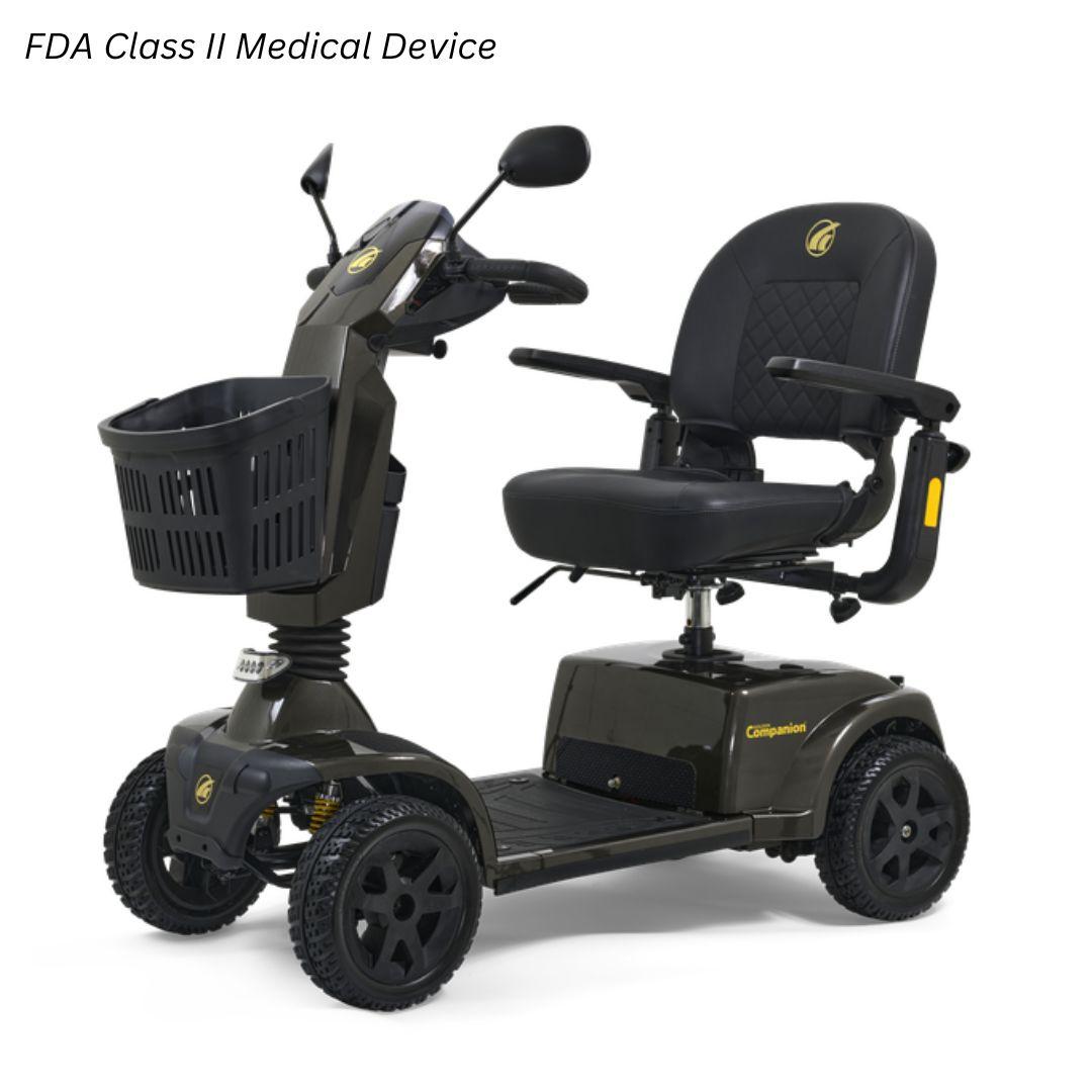 companiontm ii 4 wheel elec scooter vermillion red full sz