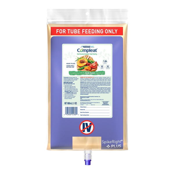 Enteral feeding pump compatible nutrition pouch