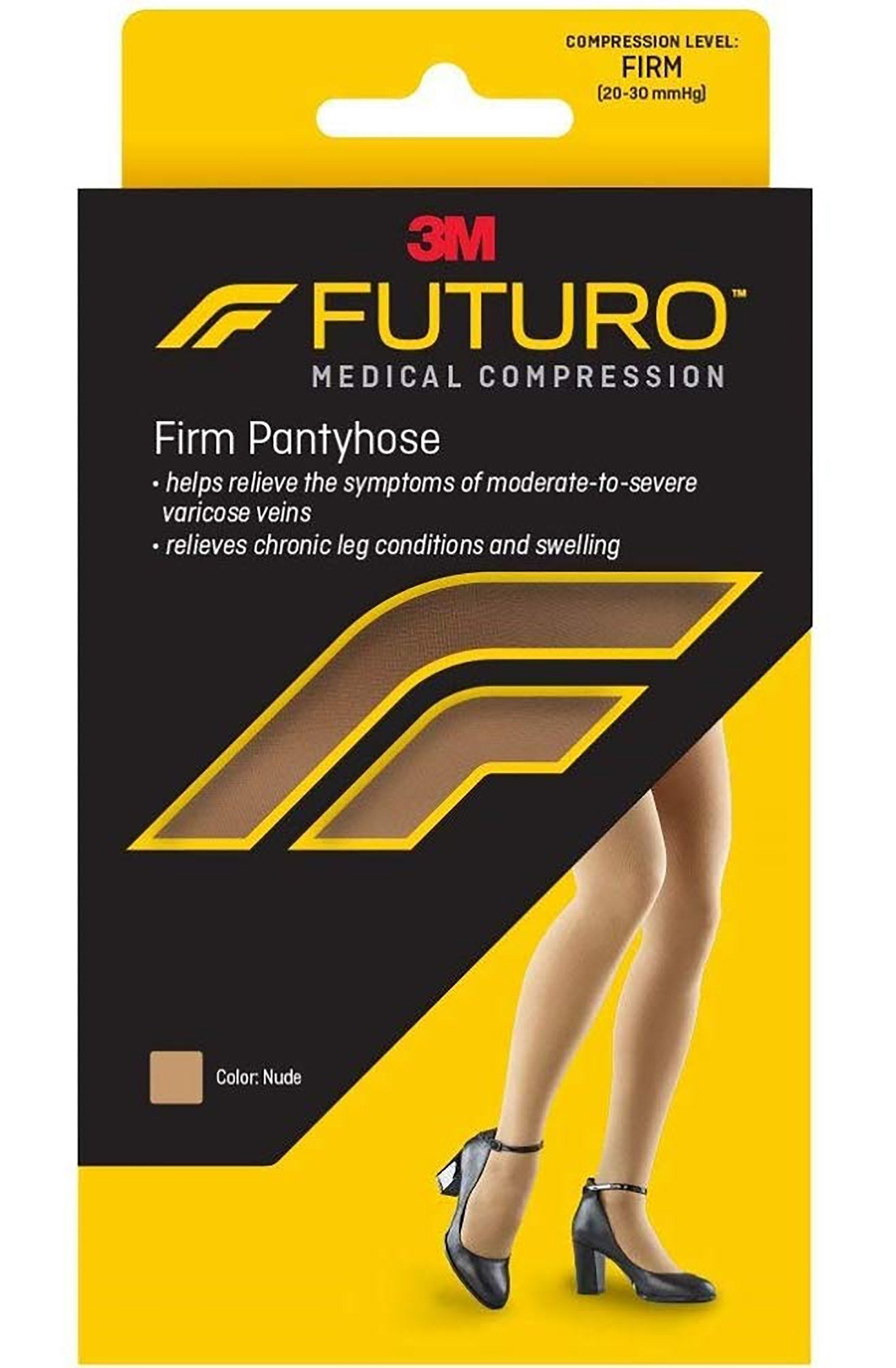 Compression Pantyhose 3M Futuro Waist High Medium Beige Closed Toe