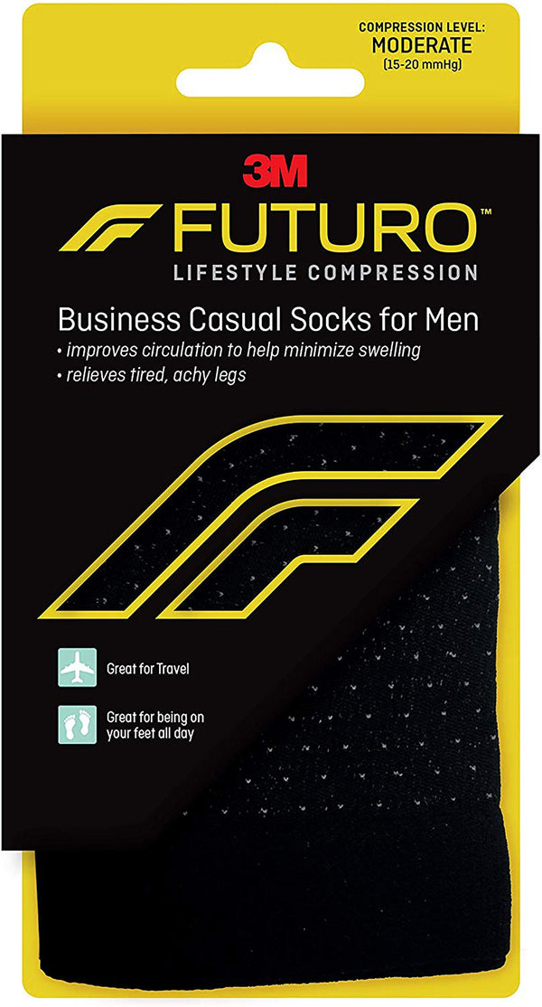 Compression Socks 3M Futuro Calf High Large Black Closed Toe