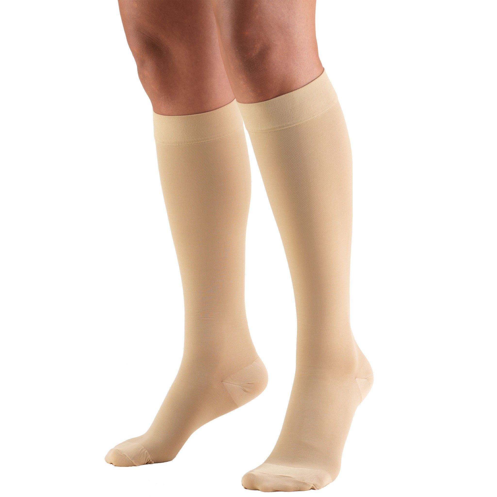 Compression Stocking Truform Knee High 3X Large Beige Closed Toe