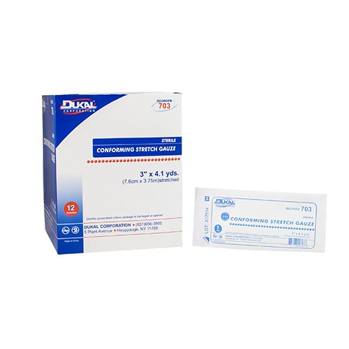 Conforming Bandage Dukal 3 Inch X 4.1Yard 1 Ply Sterile 1 per Pack