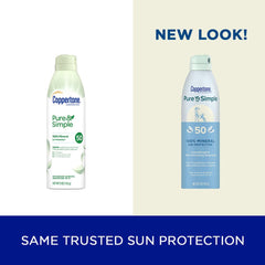 coppertone pure and simple spf 50 mineral sunscreen spray 5 oz coppertone pure and simple sunscreen mk1231879ea