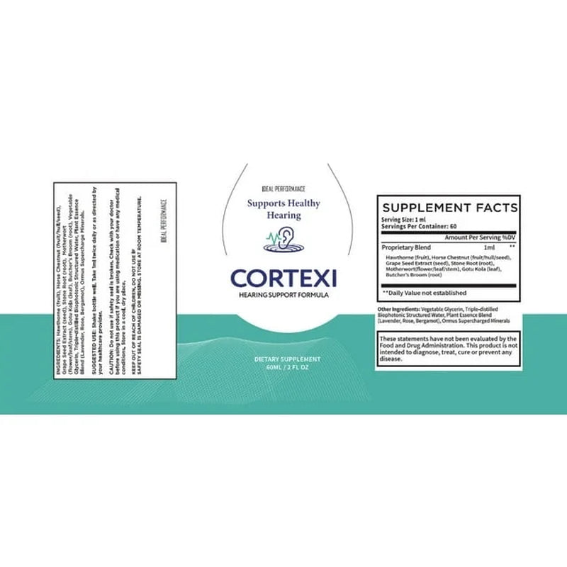 Cortexi Hearing Support Formula Dietary Supplement Drops, 5 Pack