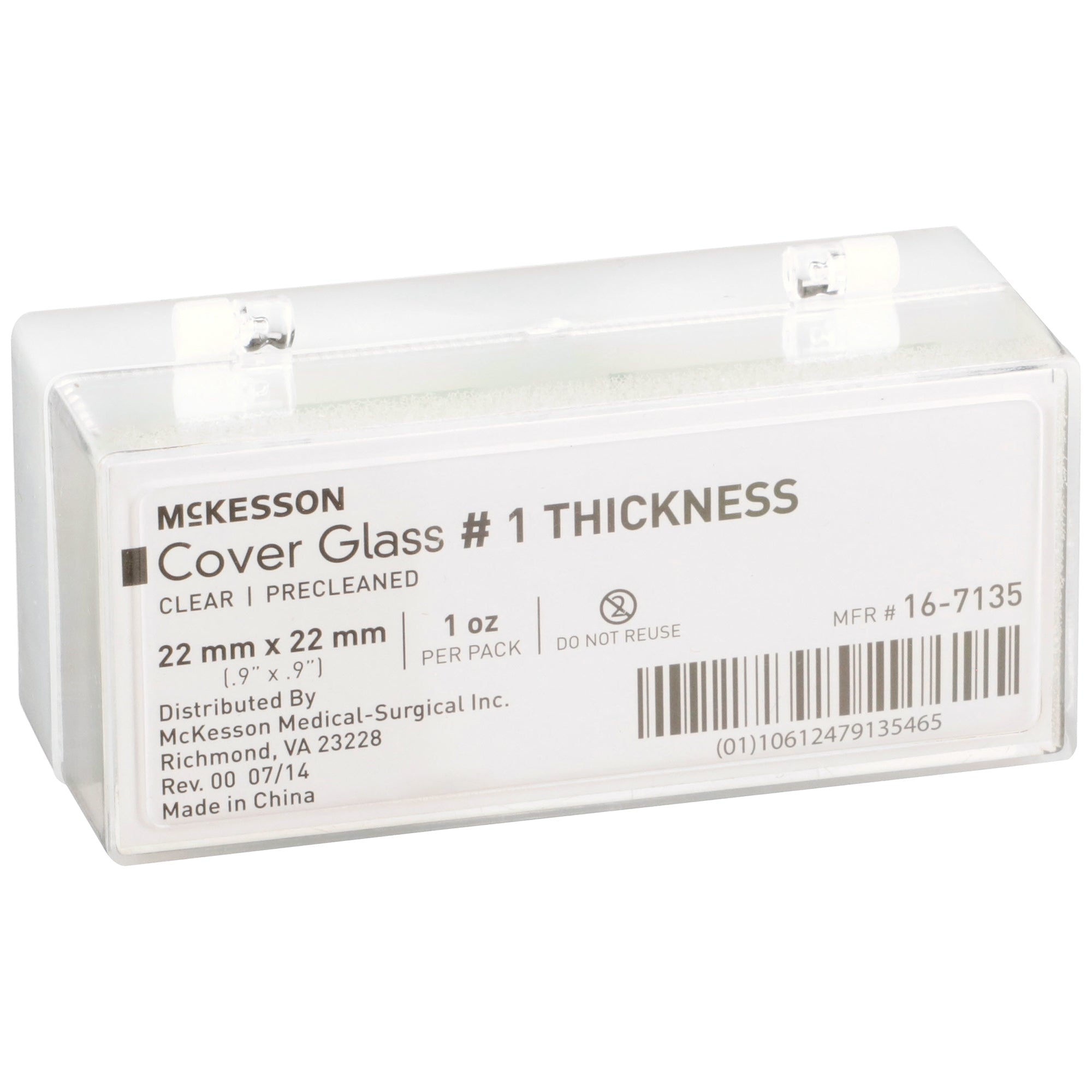 cover glass mckesson square no 1 thickness 22 x 22 mm packaging type box