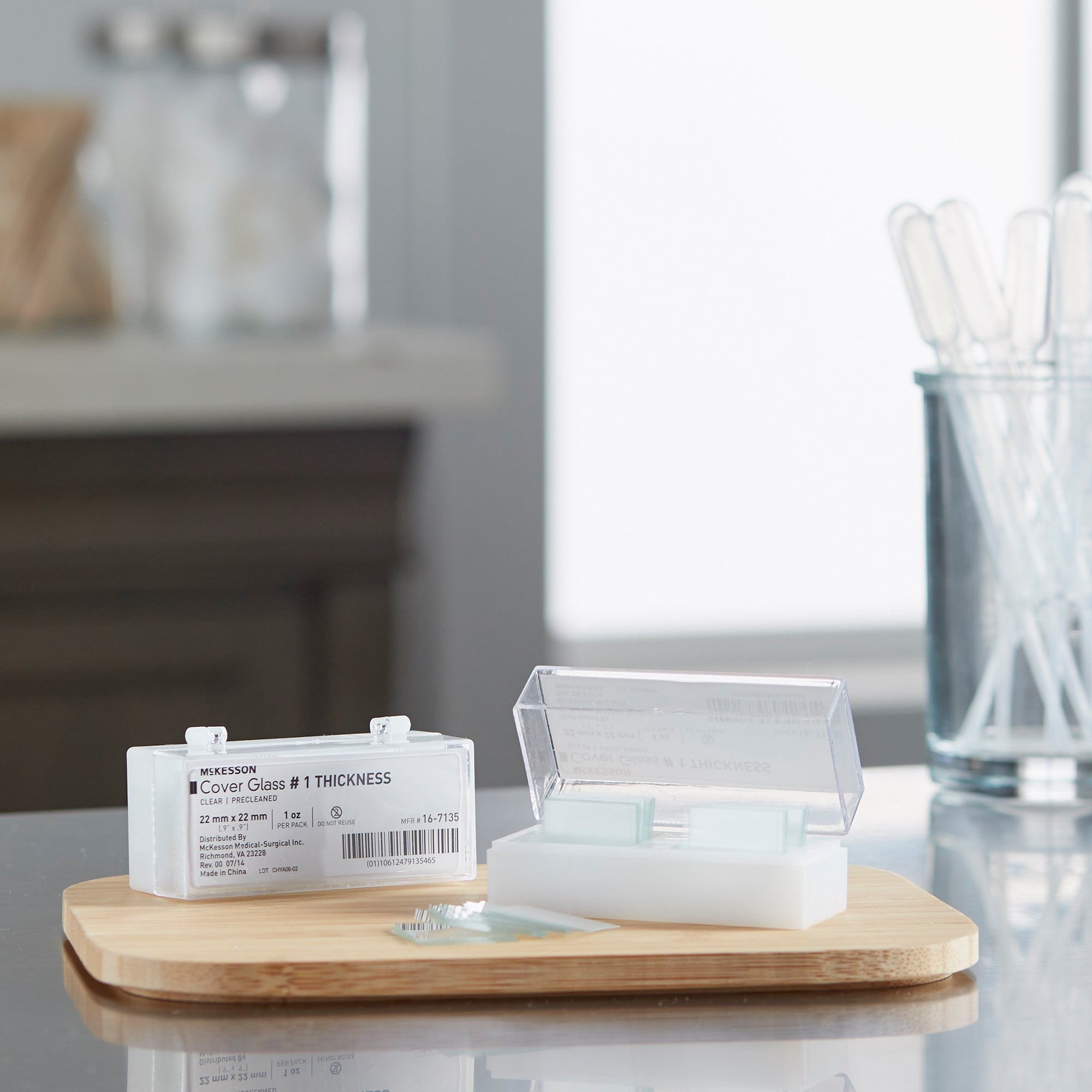 cover glass mckesson square no 1 thickness 22 x 22 mm packaging type box