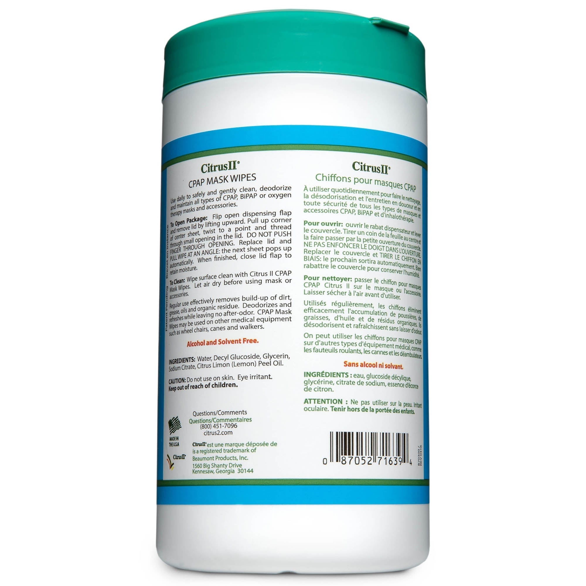 cpap wipes citrus ii 5 x 8 inch 7 5 oz packaging type case