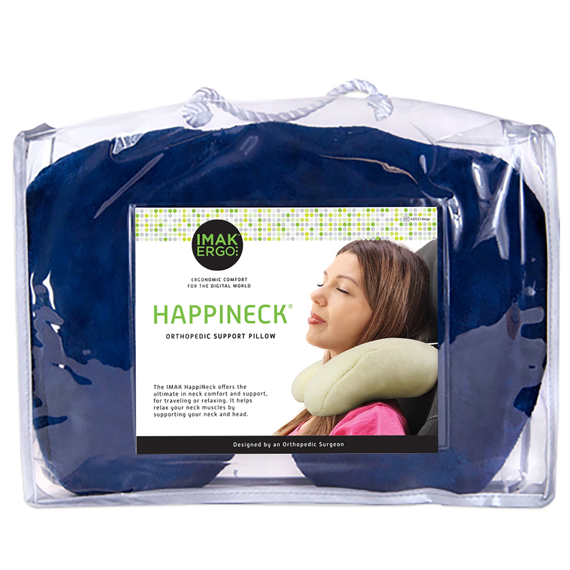 Neck Support Pillow IMAK HappiNeck Blue Reusable