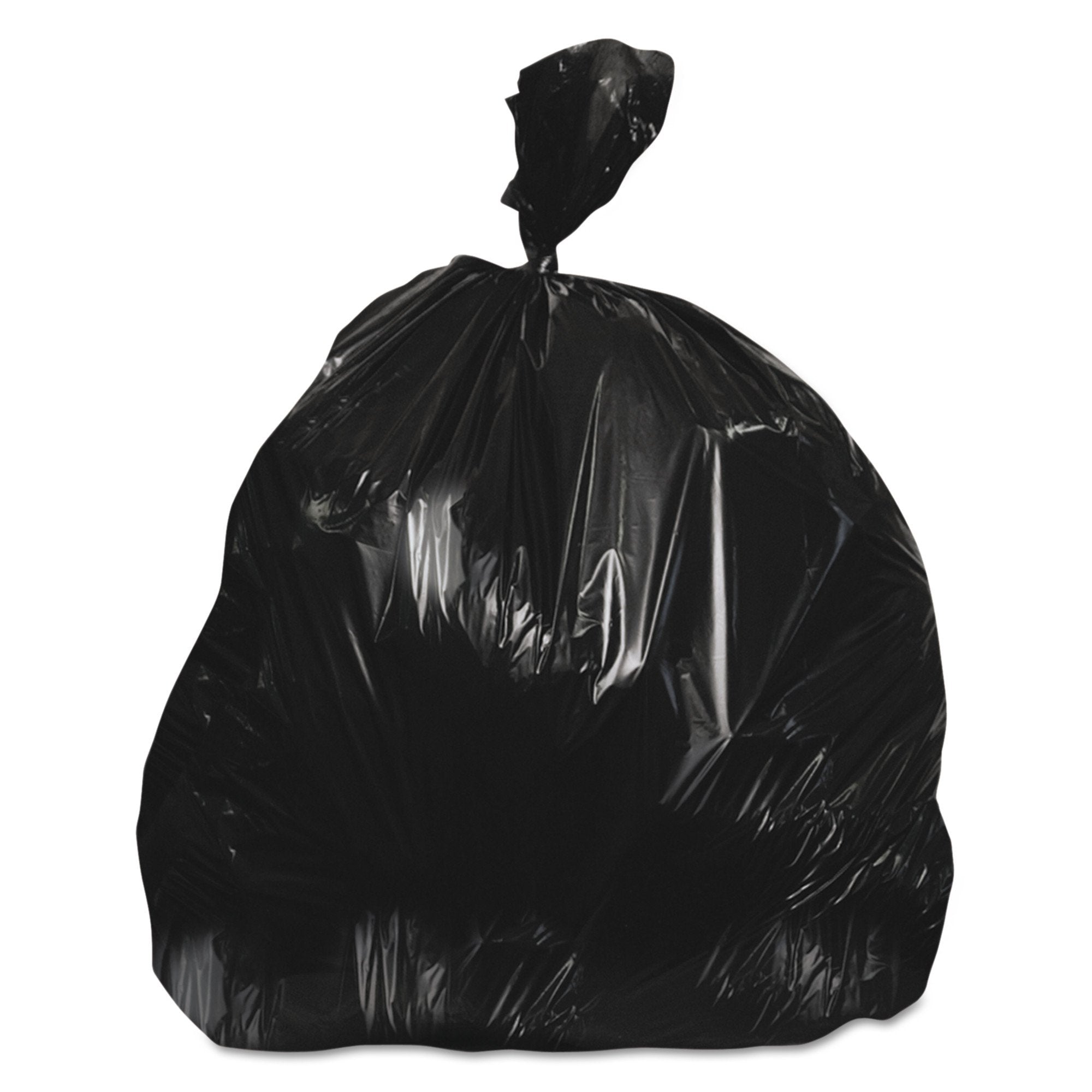 Trash Bag Colonial Bag 7 gal. Black LLDPE 0.35 mil 20 X 21 Inch X-Seal Bottom Flat Pack, Packaging Type- Case