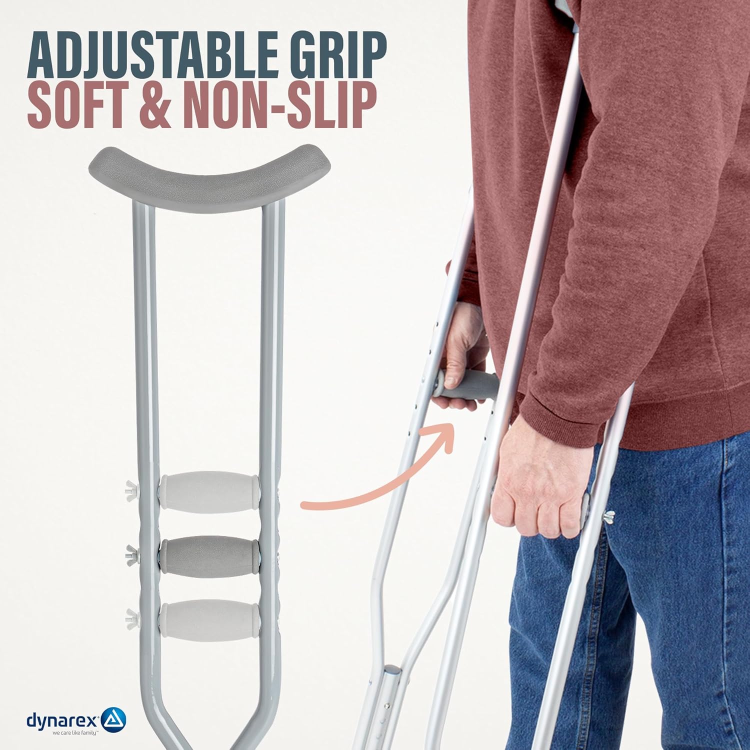 crutches steel h d bariatric adult pair