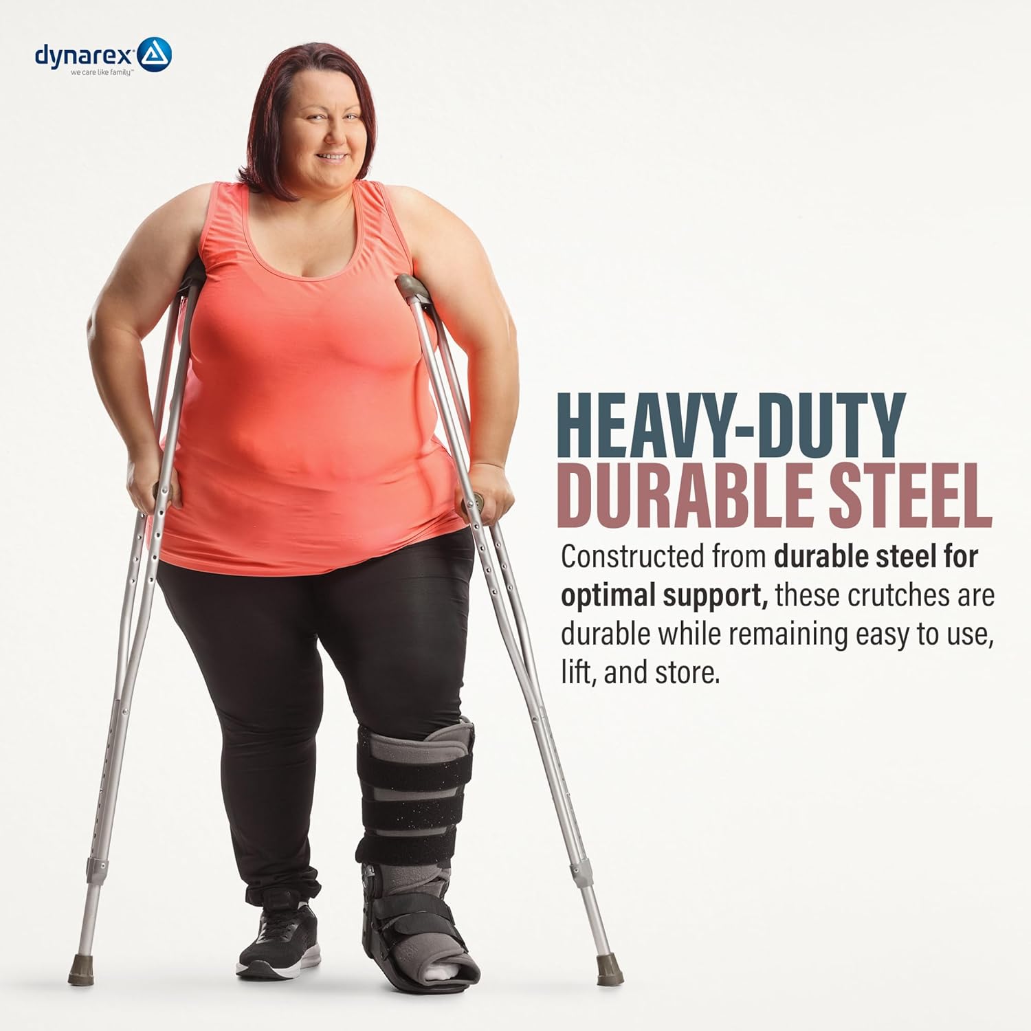 crutches steel h d bariatric adult pair