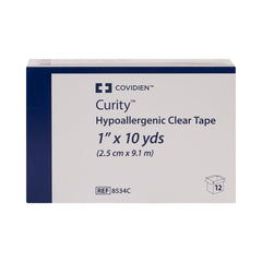 curity plastic medical tape 1 inch x 10 yard transparent kendall hypoallergenic clear hypoallergenic medical tape mk696192bx