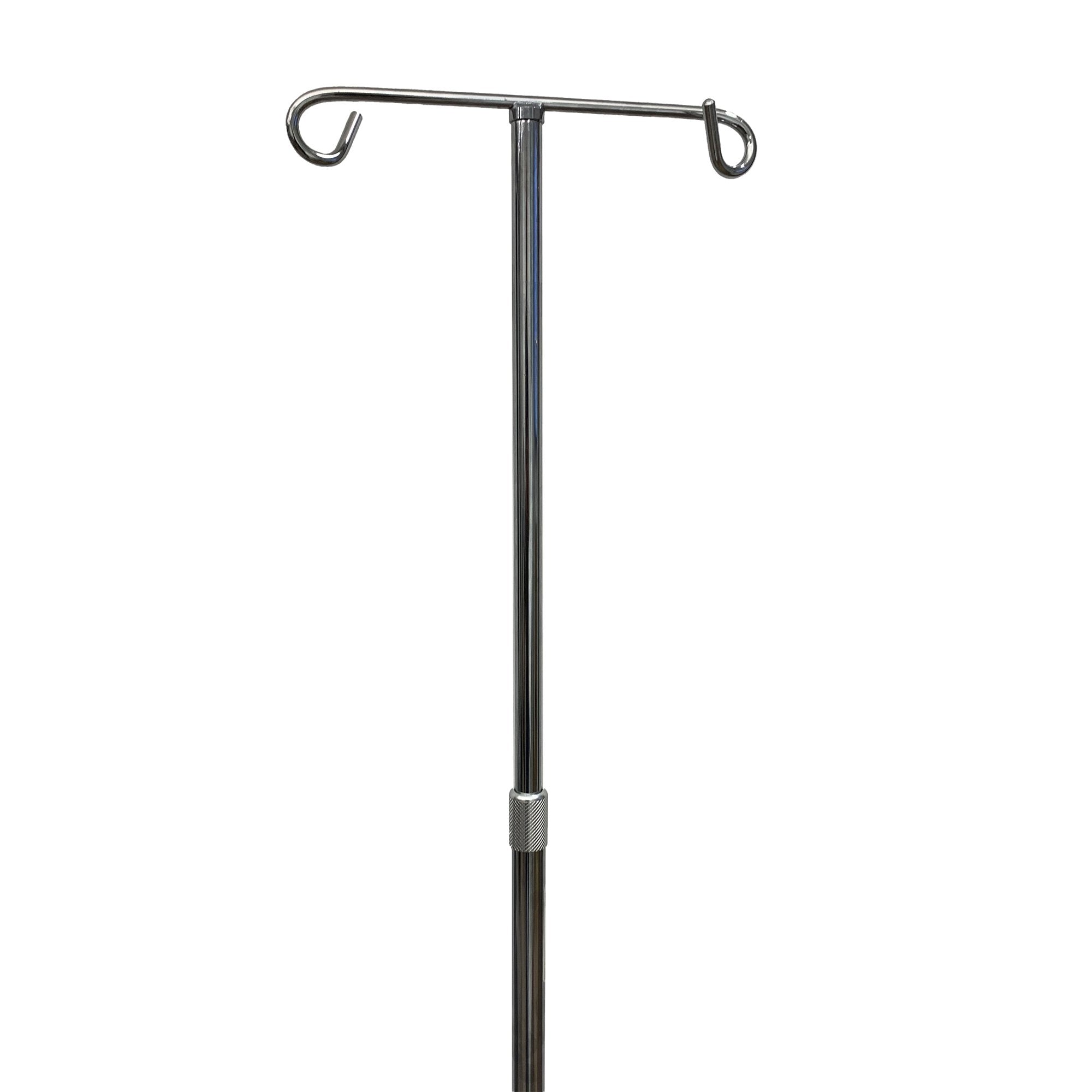 IV Stand Floor Stand McKesson 2-Hook 4-Legs, Rubber Wheel, Ball-Bearing Casters, 22 Inch Epoxy-Coated Steel Base, Packaging Type- Case