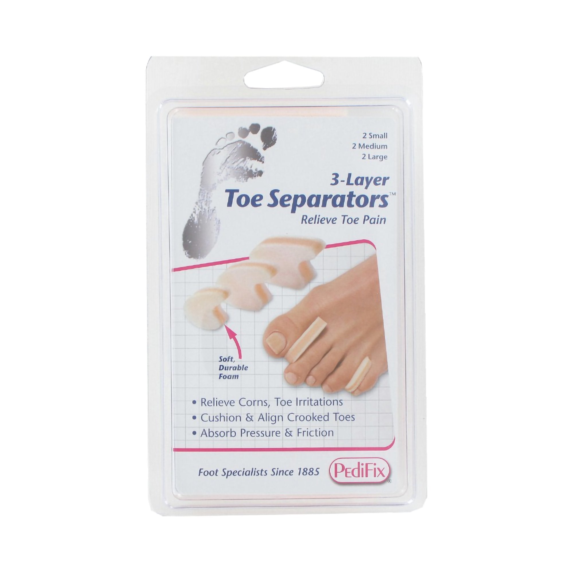 Toe Spacer Pedifix Assorted Sizes Without Closure Toe