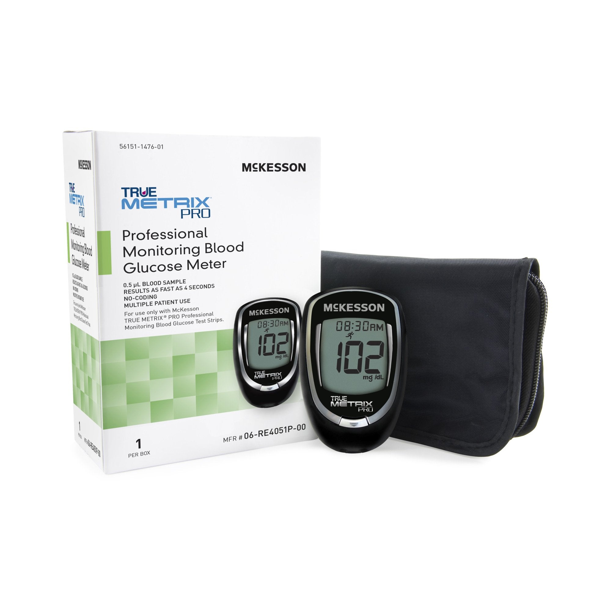 Blood Glucose Meter McKesson TRUE METRIX PRO 4 Second Results Stores up to 500 Results No Coding Required, Packaging Type- Case