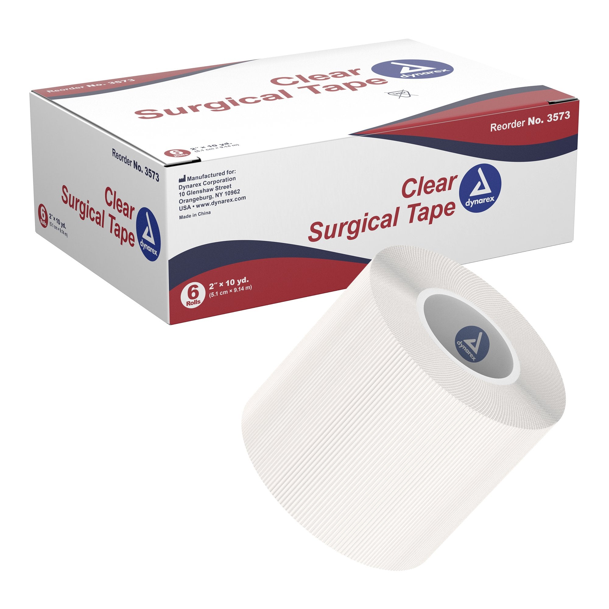 Medical Tape Dynarex Transparent 2 Inch X 10 Yard Adhesive NonSterile