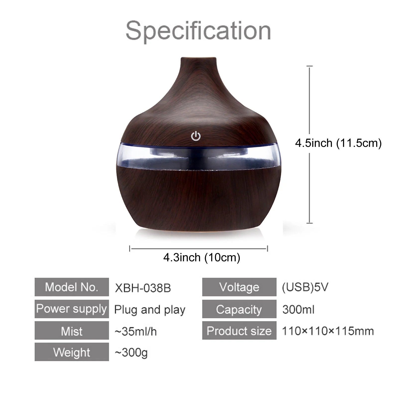 Summer Deals! Essential Oil Diffuser, 300Ml Small Cool Mist Humidifiers, Portable Mini Humidifier - 7 Colors LED Light Humidifiers for Bedroom,Home,Travel,Office,Spa,Yoga,Baby Room