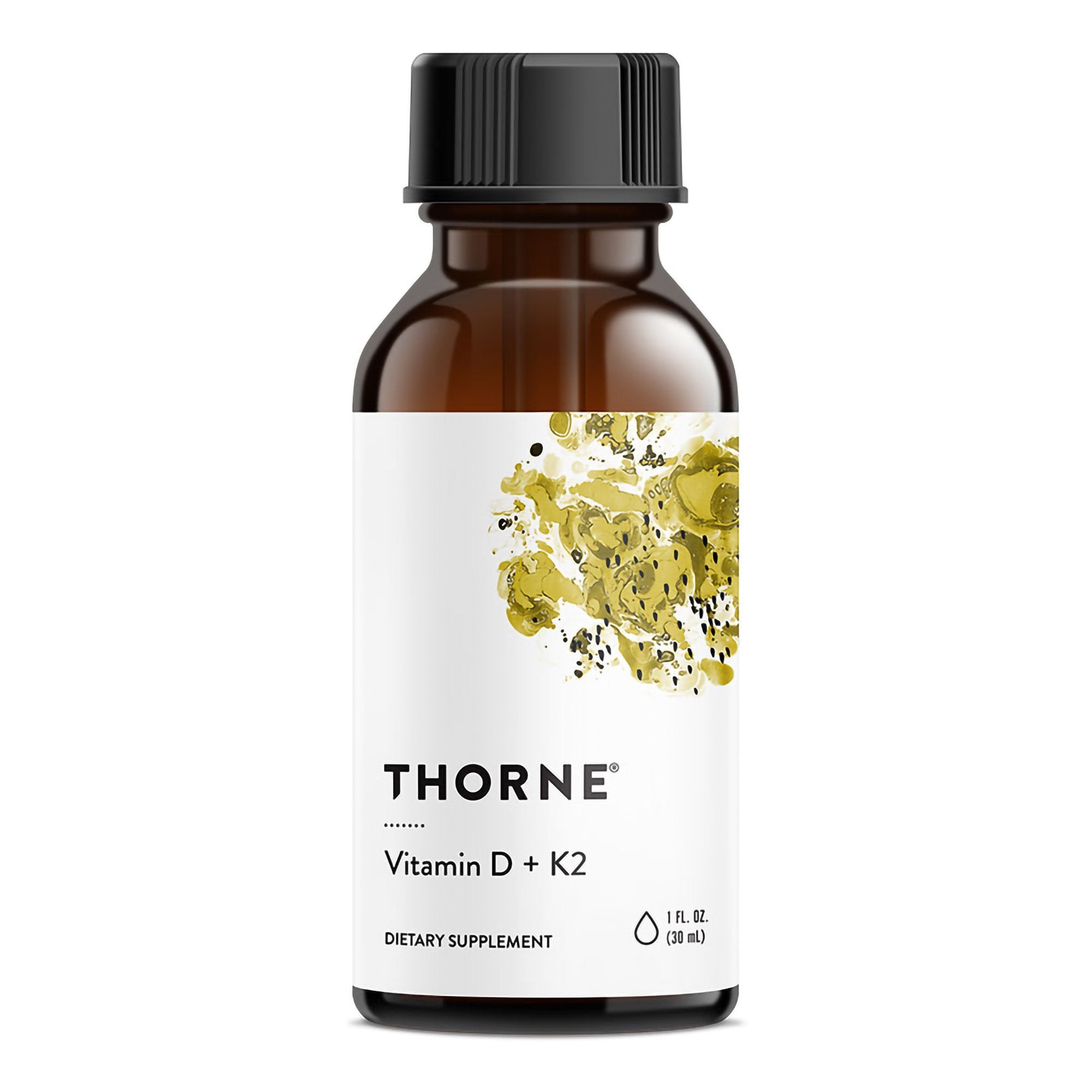 Vitamin Supplement THORNE Vitamin D + K2 Liquid Vitamin D3 / K2 (Menatetrenone 1,000 IU Strength Drops 1 oz., Packaging Type- Case