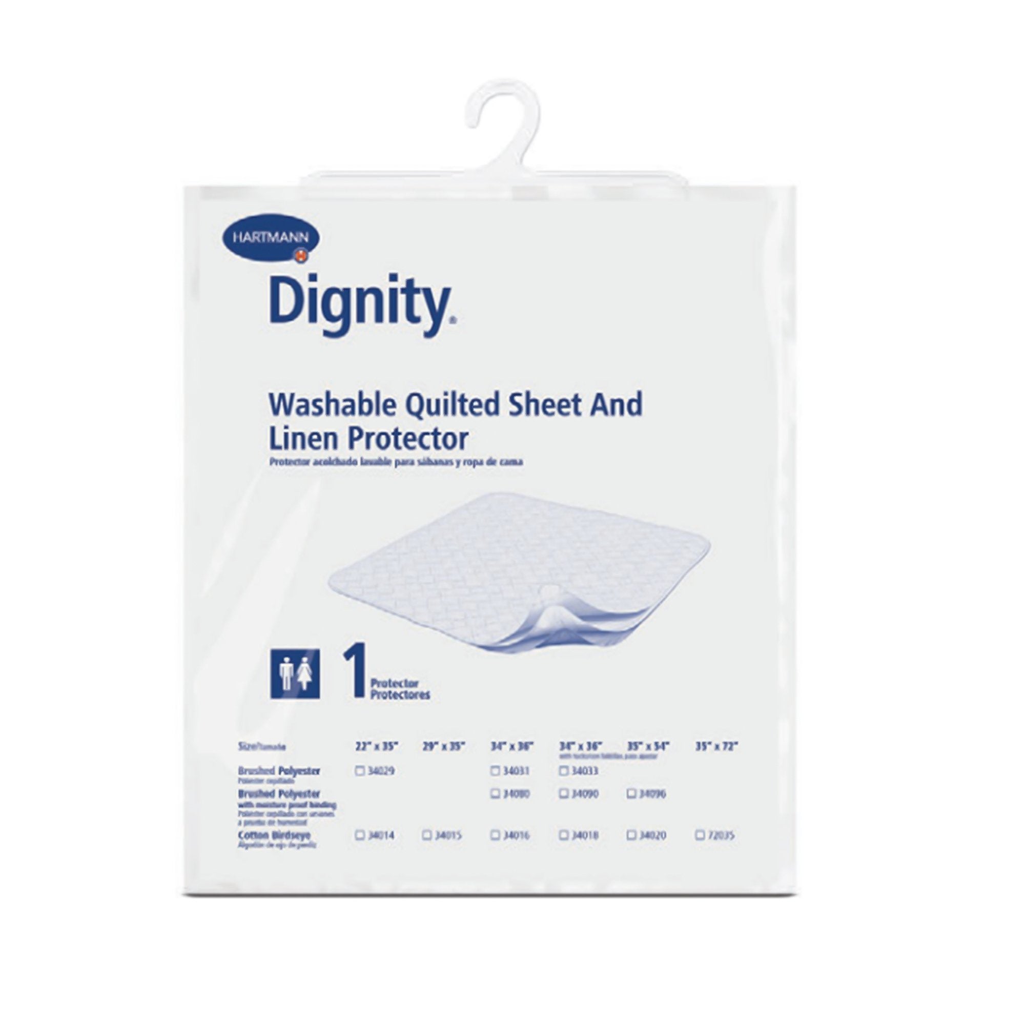 Reusable Underpad Dignity Washable Sheet Protector 35 X 54 Inch Cotton Moderate Absorbency
