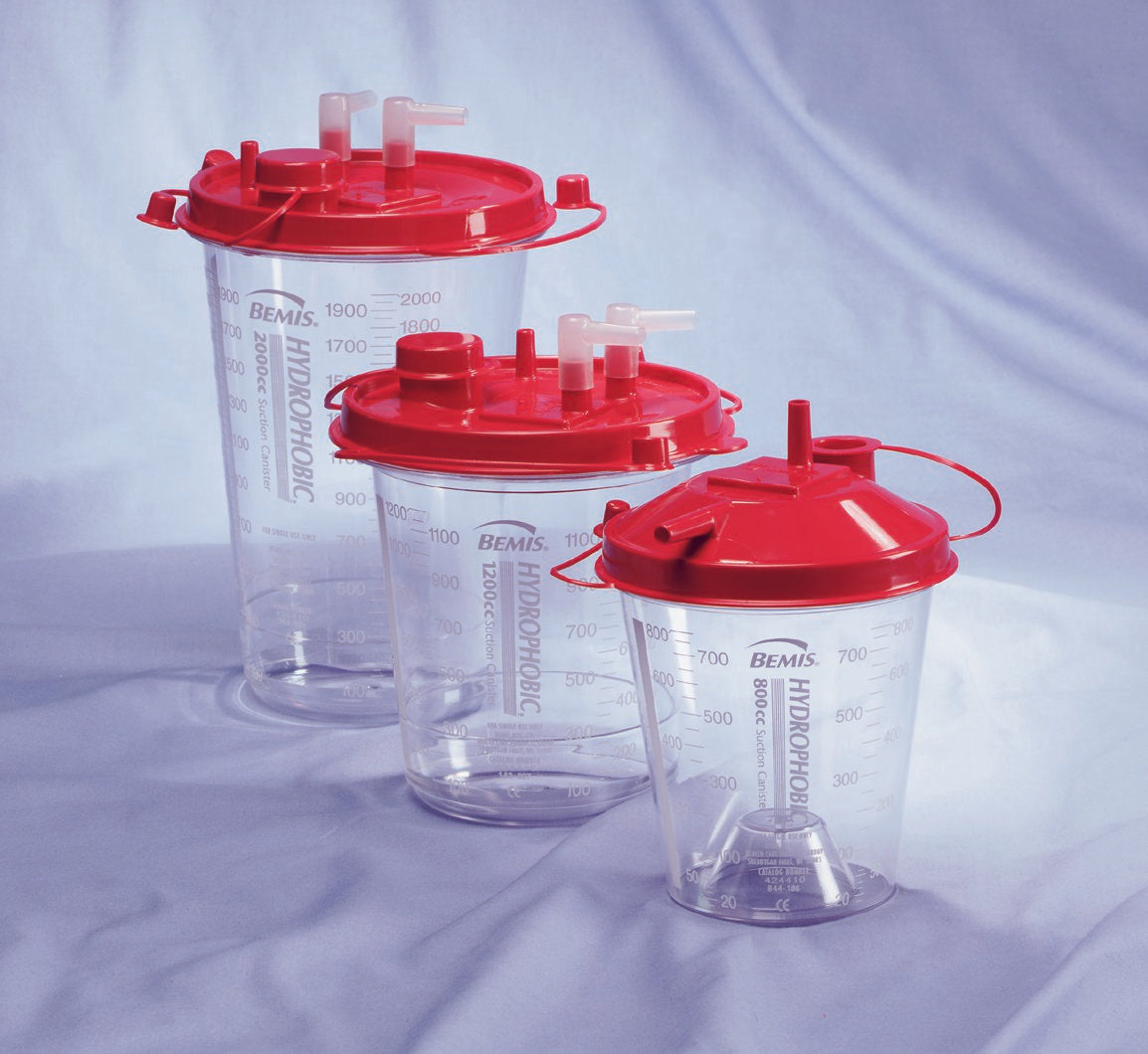 Rigid Suction Canister Hi-Flow 1200 mL Pour Lid, Packaging Type- Case