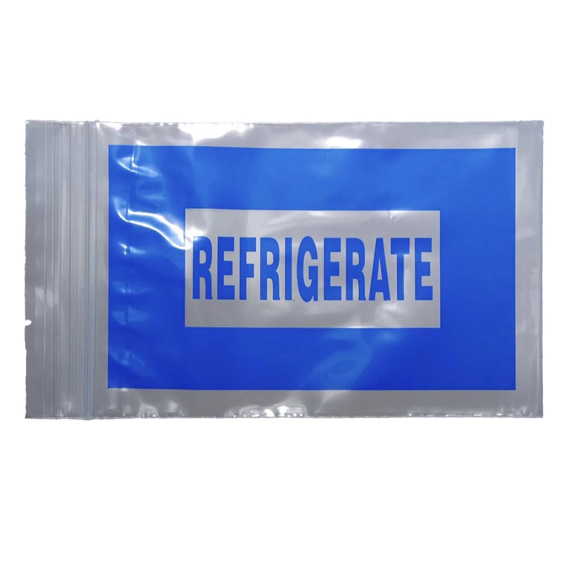 Reclosable Bag 9 X 12 Inch LDPE Clear / Blue Zipper Closure