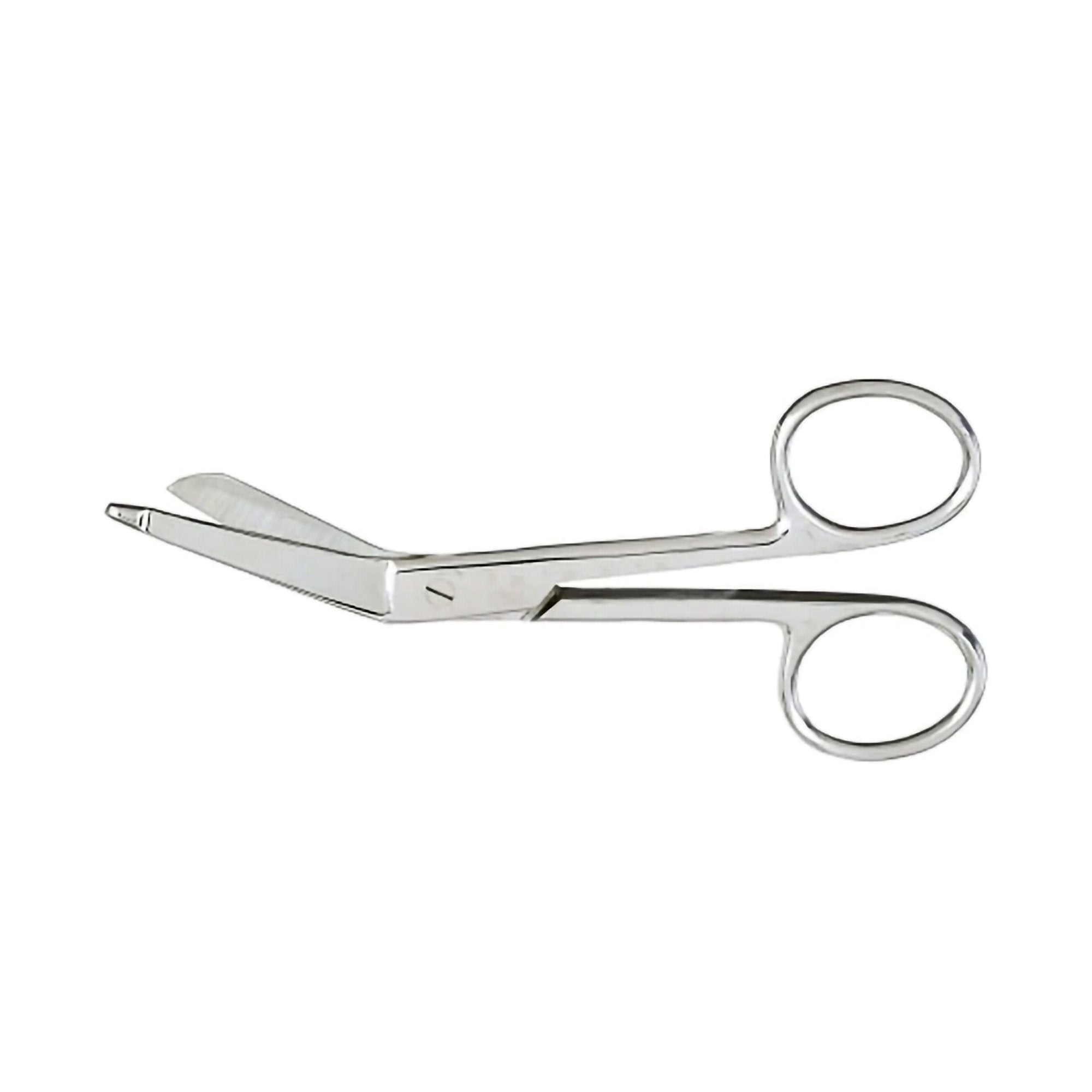 Bandage Scissors Lister 5 1/2 Inch Length Finger Ring Handle Angled Sharp Tip / Sharp Tip