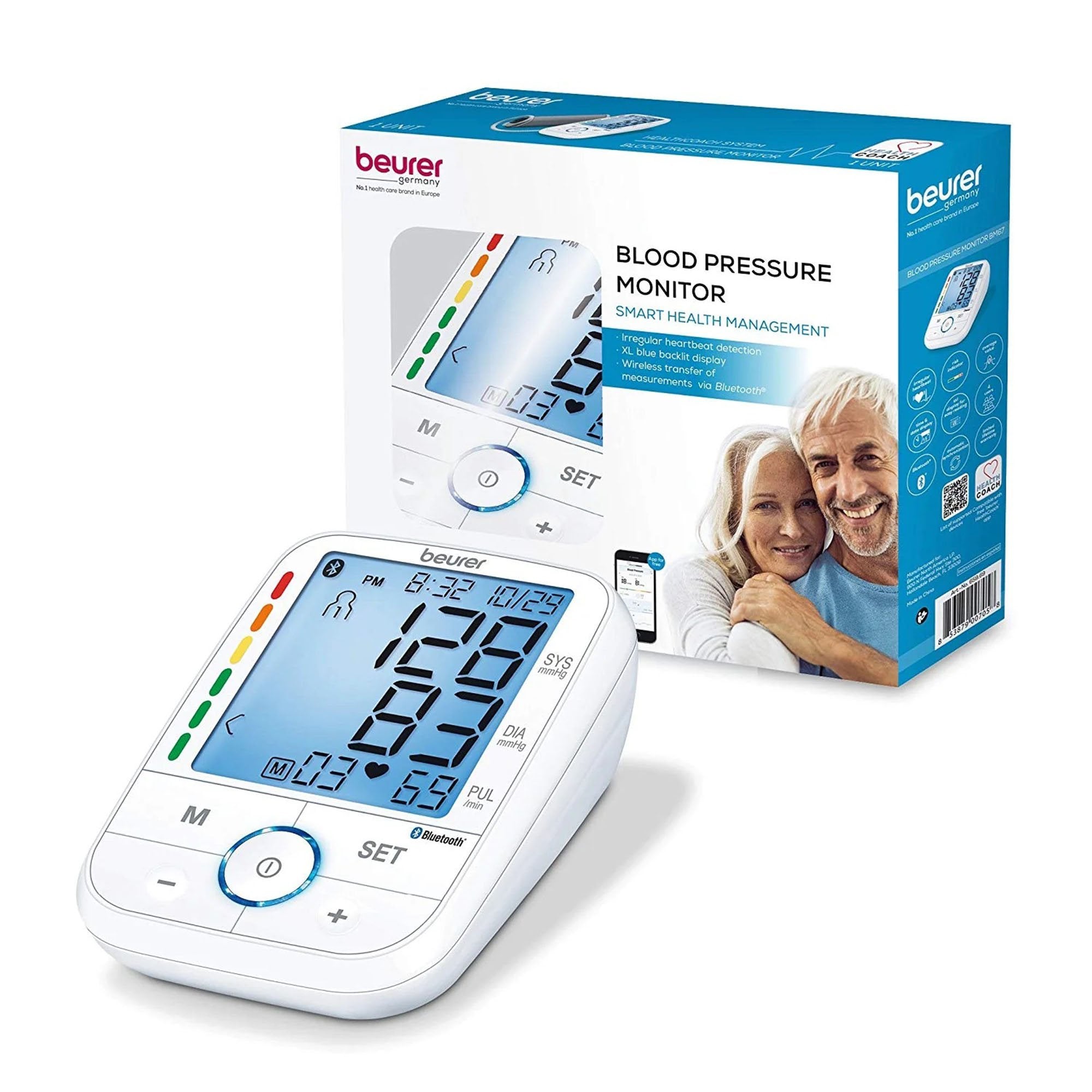 Home Automatic Digital Blood Pressure Monitor Beurer Without Cuff Desk Model