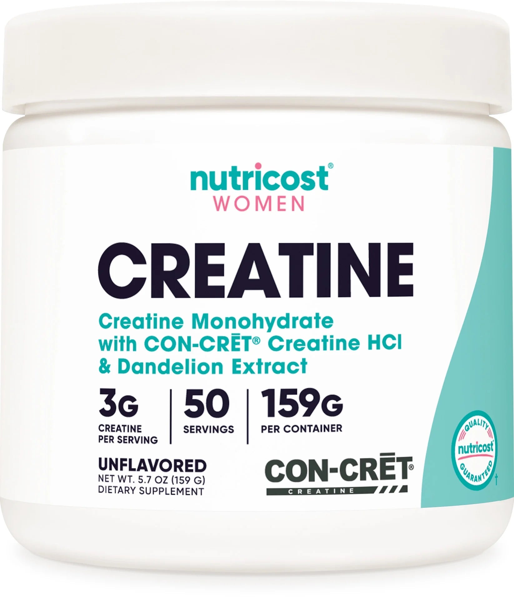 Creatine Monohydrate Powder for Women Unflavored Supplement, 50 Servings