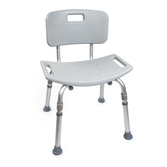 Bath Bench McKesson Without Arms Aluminum Frame Removable Backrest 19-1/4 Inch Seat Width 300 lbs. Weight Capacity, Packaging Type- Case Default Title