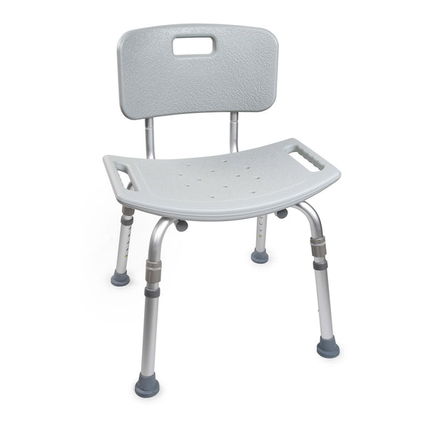 Bath Bench McKesson Without Arms Aluminum Frame Removable Backrest 19-1/4 Inch Seat Width 300 lbs. Weight Capacity, Packaging Type- Case Default Title