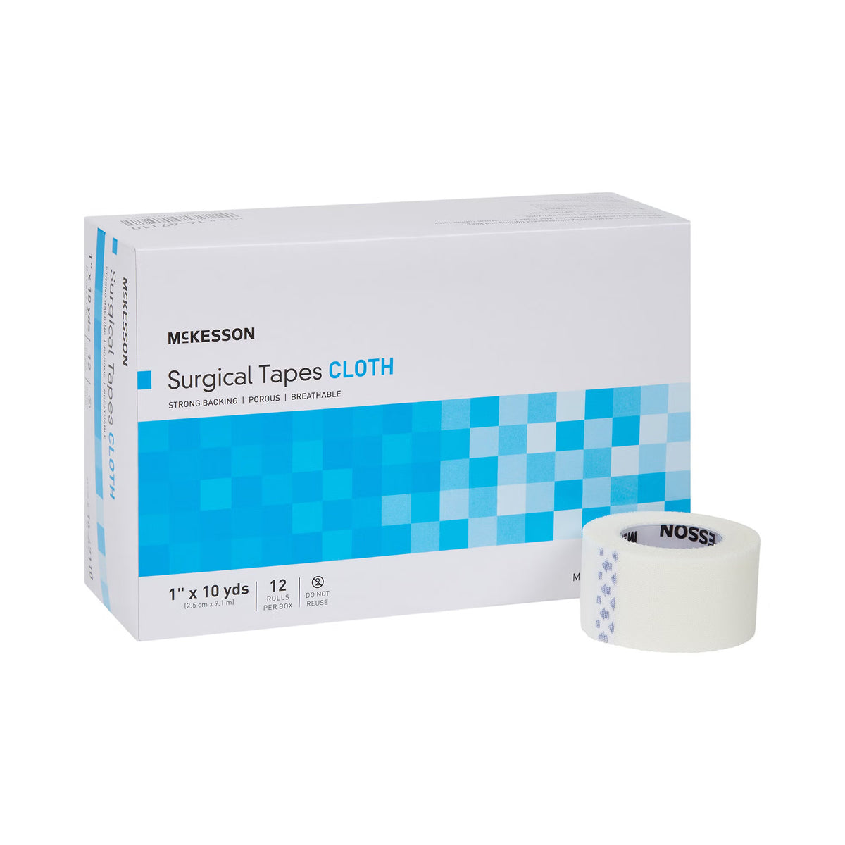 Medical Tape McKesson White 3 Inch X 10 Yard Silk-Like Cloth NonSterile 1 inch x 10 yd (Box)