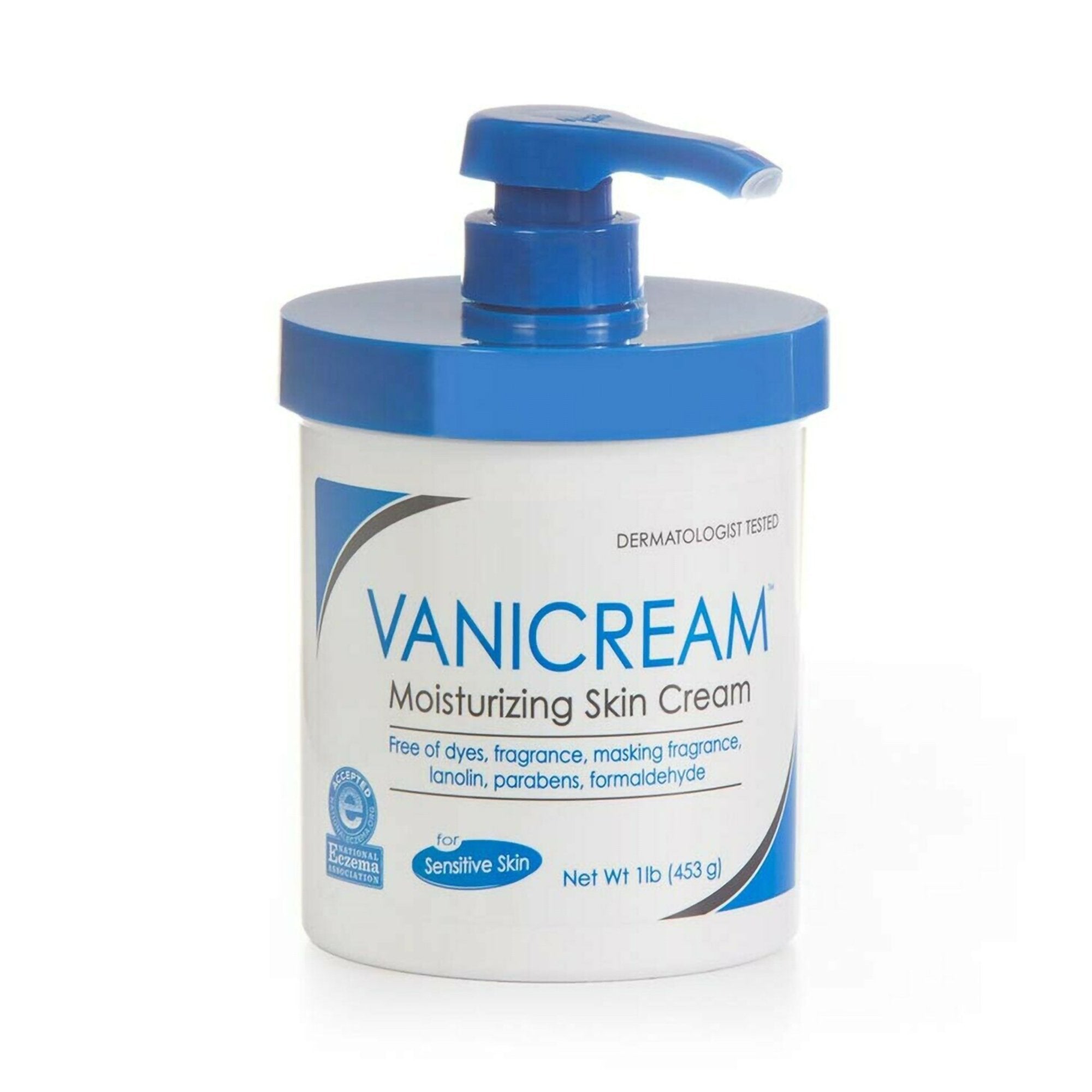 Hand and Body Moisturizer Vanicream 16 oz. Pump Bottle Unscented Cream