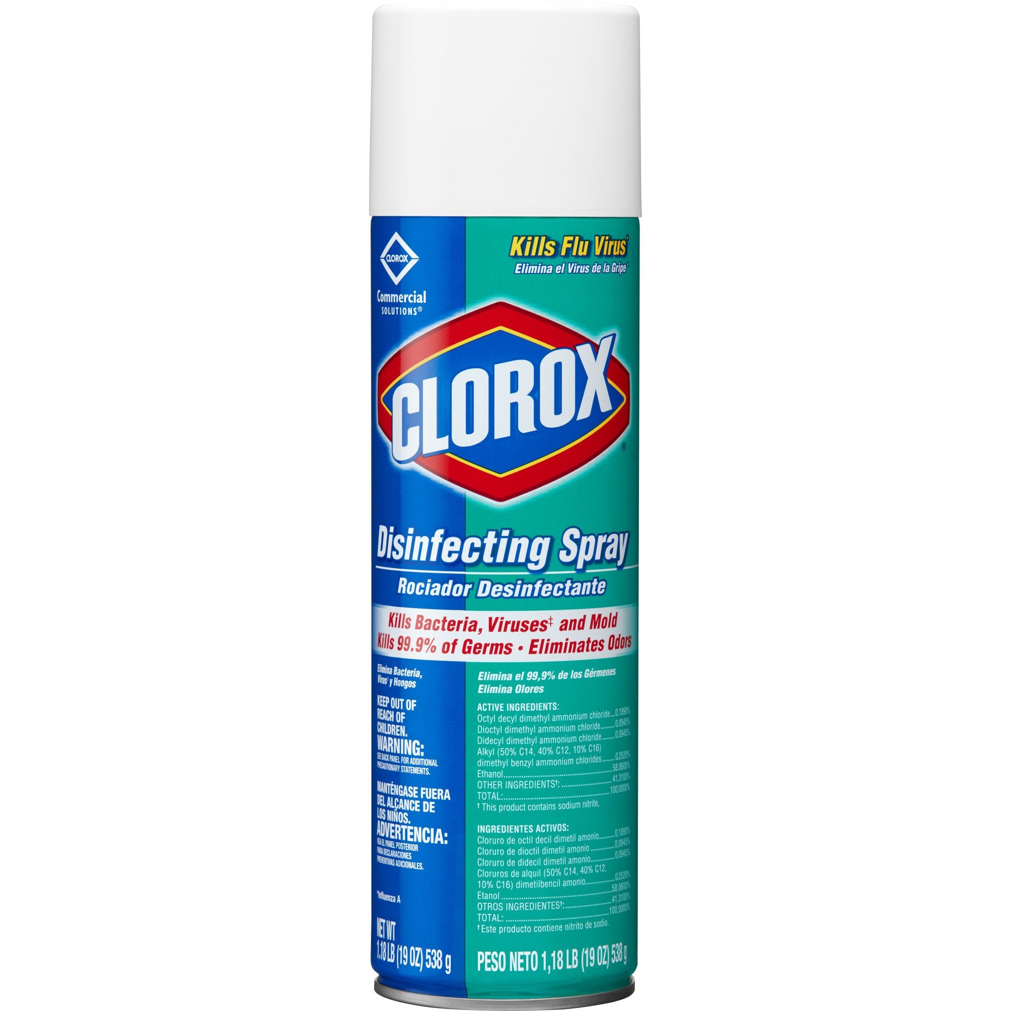 Clorox Commercial Solutions Clorox Surface Disinfectant Alcohol Based Aerosol Spray Liquid 19 oz. Can Fresh Scent NonSterile, Packaging Type- Case