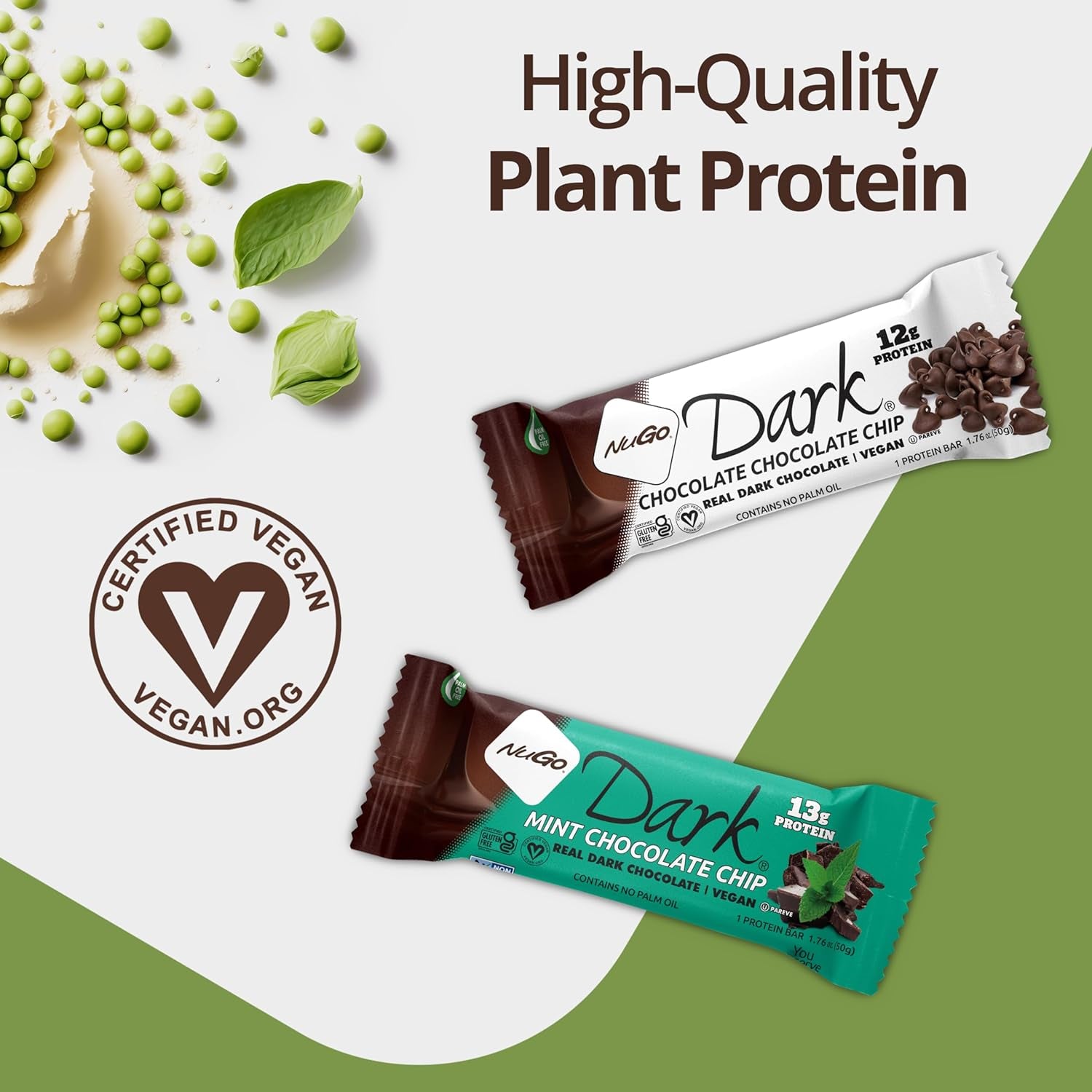 Dark Chocolate Pretzel and Sea Salt, 12G Protein Bar, Vegan, Gluten Free, Non-Gmo, Kosher Pareve, 24 Count