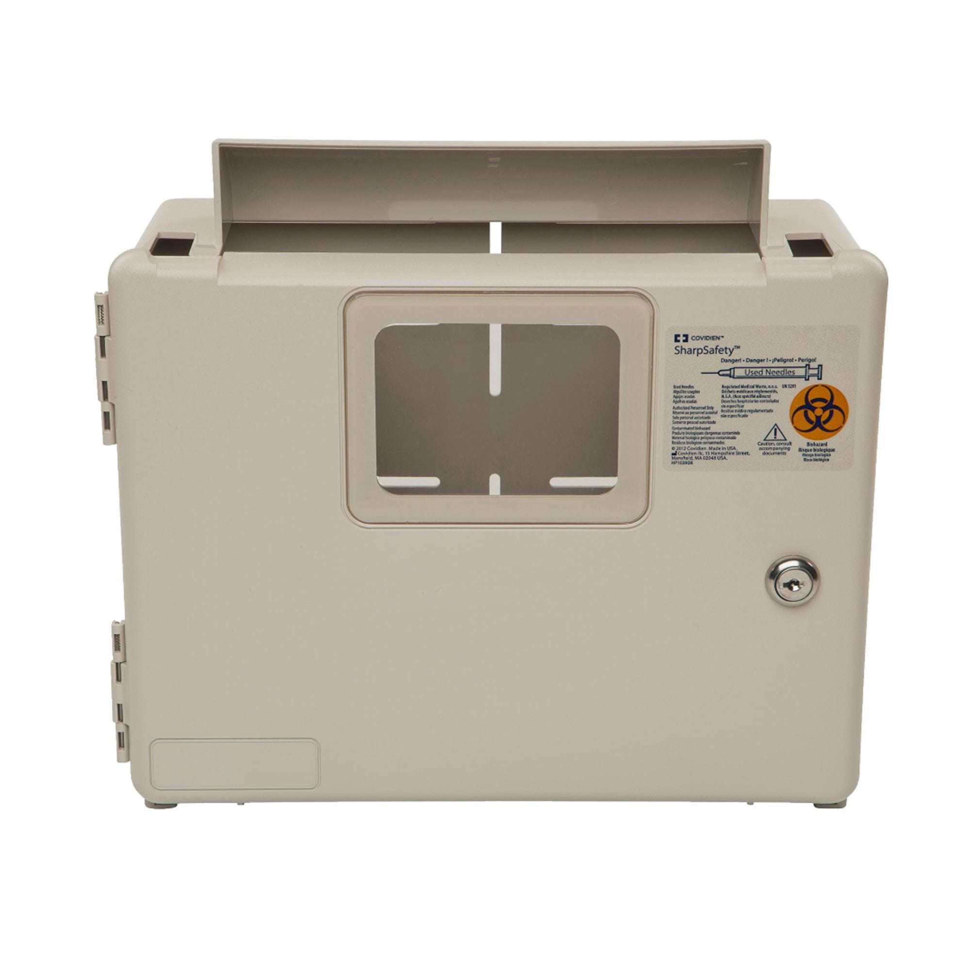 Sharps Container Cabinet / Wall Enclosure In-Room Plastic Wall Mount Locking