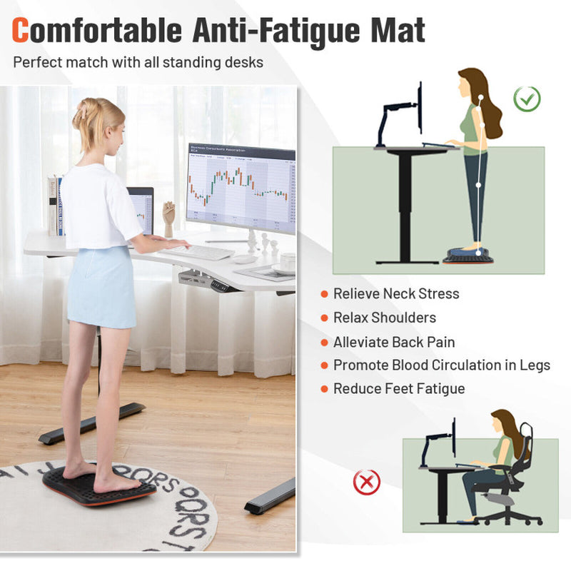 Anti Fatigue Wobble Balance Board Mat with Massage Points for Standing Desk