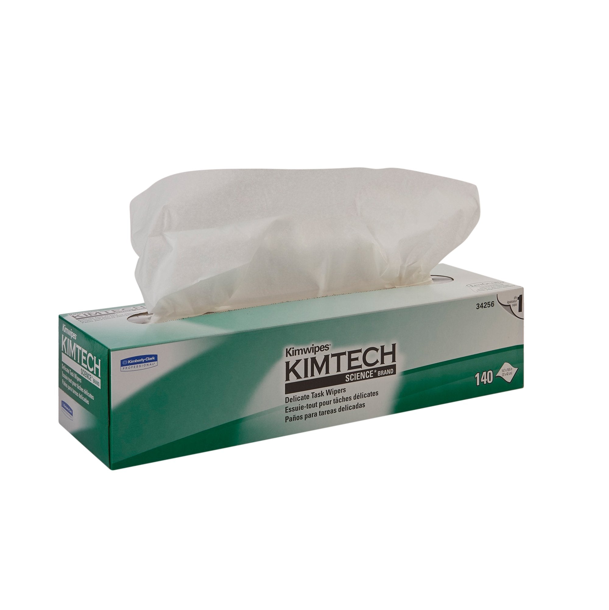Delicate Task Wipe Kimtech Science Kimwipes Light Duty 140 Count Box 14 7/10 X 16 3/5 Inch NonSterile Disposable