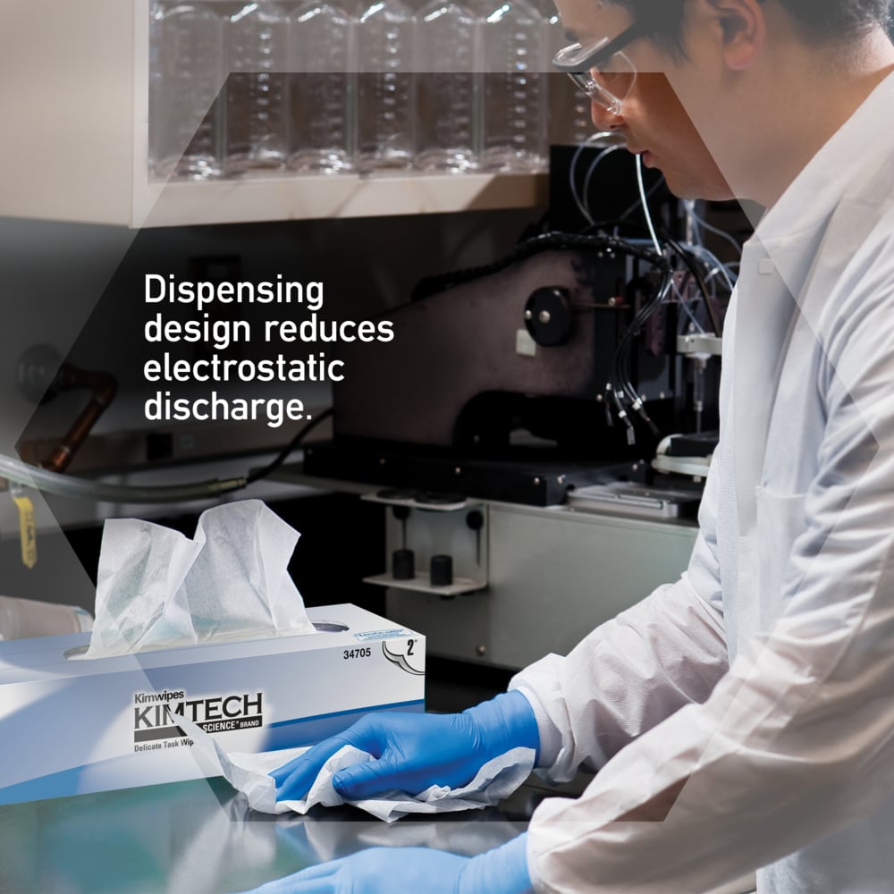 delicate task wipe kimtech™ science kimwipes light duty white nonsterile 2 ply tissue 11 22 x 12 3 inch disposable
