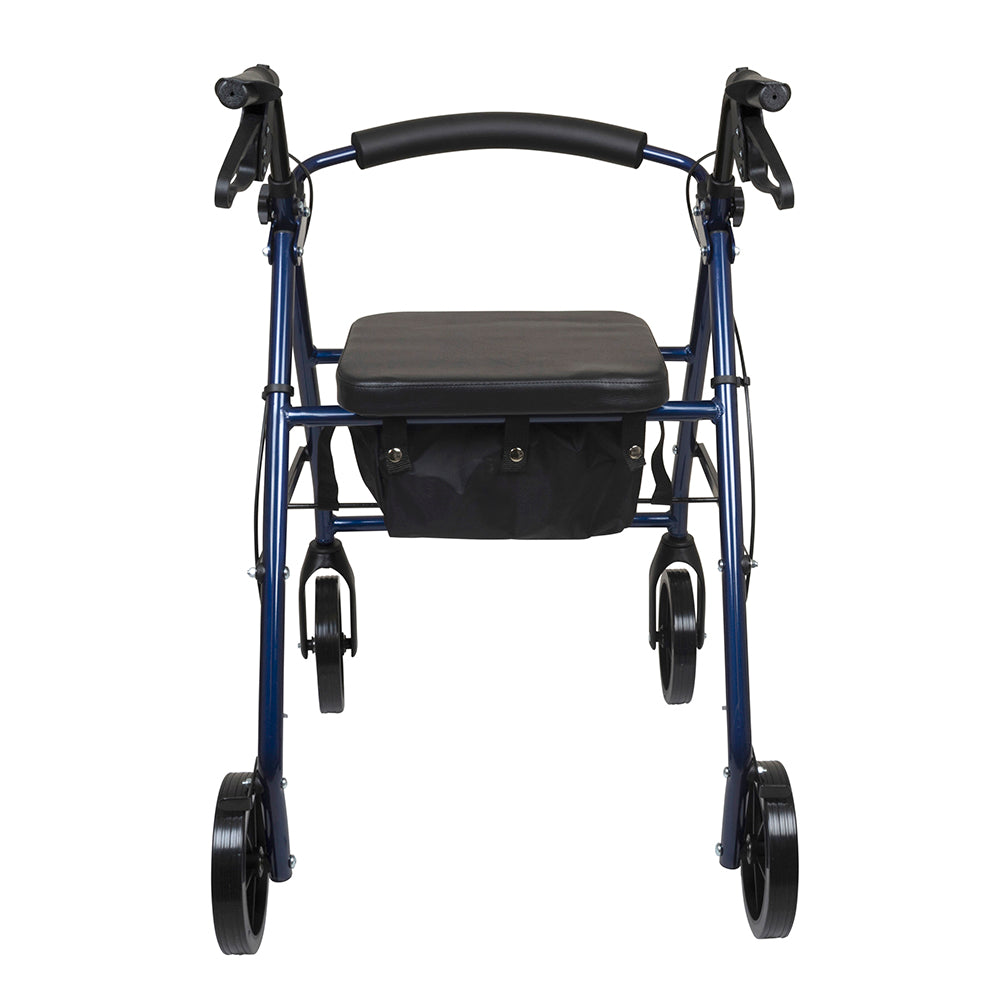 deluxe aluminum rollator blue 8 wheels
