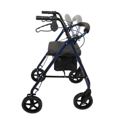 deluxe aluminum rollator blue 8 wheels