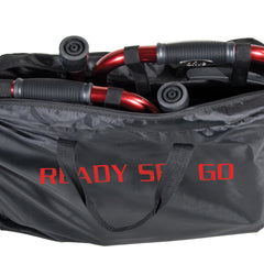 deluxe folding travel walker red